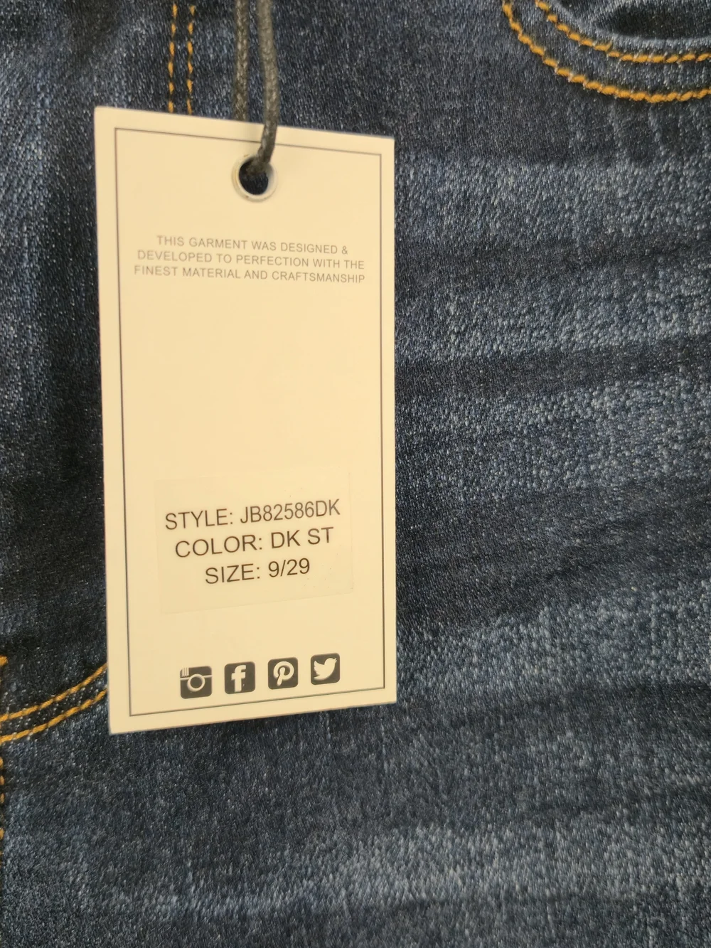 Judy Blue Mid Rise Bootcut Jeans Size 9/29 Dark Wash NWT